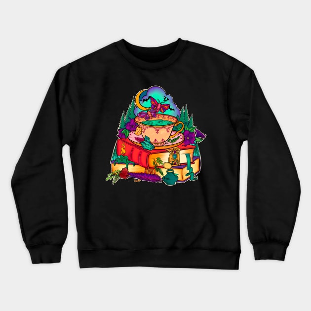 Witches Brew Crewneck Sweatshirt by CattGDesigns